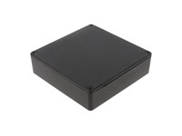 Diecast Aluminum Enclosure 120MM X 120MM X 28MM IP54 in Black [1590QBK]