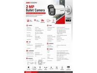 Hikvision Smart Hybrid Light ColorVu Mini Bullet Camera, 2MP 2.8mm Lens , 20M IR , Res:1920×1080 , 3D DNR/2D DNR, Switchable:TVI/AHD/CVI/CVBS, Built-in-Microphone, Digital WDR, PAL/NTSC, Auto/Color/BW (Black and White), M12 Lens Mount, IP67 [HKV DS-2CE10DF0T-LFS (2,8MM)]