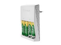 Battery Charger for 2 or 4 AA/AAA NiMH Batteries, Includes:4XAA NiMH 2100MAH Batteries, Charging Time:4-5HRS, 2Pin Euro Plug, 100~240VAC [BATT CHGR 57657 VARTA]
