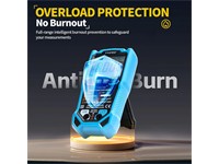 FNIRSI MT-40 Smart Digital Multimeter 4000 Counts True RMS AC DC Voltage 600V Capacitance OHM HZ NCV Live Wire Test Auto Range (Blue). Battery Type：2X1.5V AAA (Not Included) [FNIRSI MT40 SMART DIG MULTIMETER]