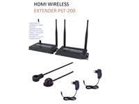 HDMI Wireless Extender Kit 200m, Full HD 1080P, Includes Transmitter and Receiver with Dual Aerials + IR Blaster TX & RX Cable, Includes 2 X 12V 1A Power Supplies. [HDMI WIRELESS EXTENDER PST-200]