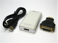USB-HDMI ADAPTER HD READY 1080P ALSO INCLUDED HDMI - DVI ADAPTOR [USB TO HDMI CONVERTER #TT]
