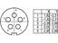 Circular Connector Miniature Cable Female Straight. 5 Pole SNAP-IN 4-6mm Cable Entry IP67 [99-9114-00-05]