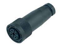 4 Way Female Cylindrical Cable Connector With Screw Lock [09-0440-10-04]