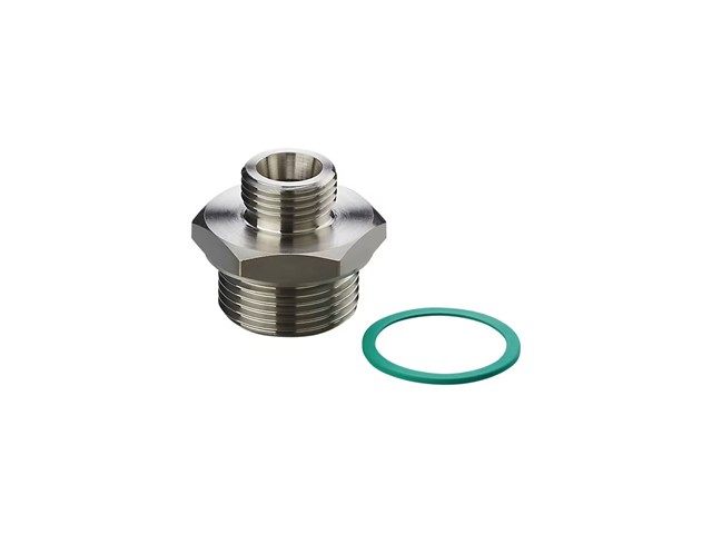 316L Stainless-Steel Screw-in Process Adapter, M18 × 1.5 Female Sensor Connection to G3/4 Process Thread, for Liquids/Gases, Rated to 300 Bar. [E40238 IFM]