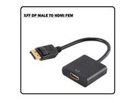 XFF DISPLAY PORT MALE TO HDMI FEMALE ADAPTOR ,  PLUG & PLAY , NO EXTERNAL POWER REQUIRED . [XFF DP MALE TO HDMI FEM]