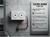 DC24V Sound Bomb 120dB. [SOUND BOMB 3.6W 24V]