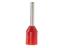 Boot Lace Ferrule • 1.7mm Stud • for Wire Range : 1.0mm² • Red [LZW1700]