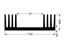 Extruded Heatsink for TO-3 • pattern not Drilled • Rth= 3 K/W • Length : 37.5mm • Black Anodised surface [SK97-37,5SA]