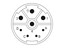 Circular Connector M23 Power Male Crimp Insert 8 Pole(4+3+PE) for 4x1mm/4x2mm Contacts - 8/28A @ 300/500VAC MAX. [7084943121]