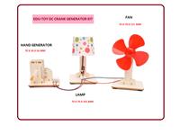 Stem Educational Kit, Understand Principles of Creating Electricity Through a Hand Held Crank Generator. Includes Parts for Building Lamp and Fan. Generator System：60x46x80mm, Table Lamp：64x46x110mm, Fan ：64x46x130mm [EDU-TOY DC CRANK GENERATOR KIT]