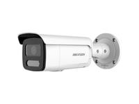 Hikvision Smart Hybrid Light With ColorVu Bullet Network Camera 4MP 2.8mm Lens, 60m IR, 1/1.8" Progressive Scan CMOS, 32Kbps~8 Mbps, CBR/VBR, WDR:130dB, 1xRJ45 10M/100M, Built-in Mic & Speaker, Micro SD Card Slot Up to 512GB, 12VDC, POE, IP67 [HKV DS-2CD2T47G2H-LISU/SL 2.8MM]