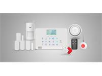 INTEGRA GSM TOUCH LCD ALARM KIT WITH RFID ,10 WIRELESS ZONES (10 SENSORS PER ZONE) +2WIRED ZONES , SUPPORTS MAX 8 REMOTES , HAS BUILT IN RELAY SWITCH OUTPUT 250VAC / 10A , BUILT IN DIGTAL VOICE ANNOUNCER , 10 SEC VOICE MESSAGE RECORDING. [INT-GSM TOUCH RFID ALRM KIT100]