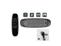 MULTI-FUNCTIONAL,2.4G WIRELESS ,MINI FLY AIR MOUSE, WIRELESS KEYBOARD AND REMOTE CONTROLLER,BUILT-IN RECHARGEABLE LITHIUM BATTERY,6 AXIAL GYRO-SENSOR CAN ACHIEVE 360°FREE SPACE ACTION,USE WITH SMART TV, SET-TOP BOX, ANDROID TV BOX, NETWORK PLAYER, PC ETC. [C120 KEYBOARD AIRMOUSE WITH GYRO]