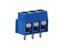 5mm Screw Clamp Terminal Block • 3 way • 16A - 300V • Straight Pins • Blue [CZM5-3E]