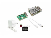 Development Board 2.4GHz 4GB RAM SP Kit- Includes: PSU 5.1A 5A 27W USB-C - 1M Micro HDMI Cable - 64GB Preloaded Micro SD CARD WITH 64Bit Raspberry PI OS Pre-Loaded - SP Cooler Case - Active Cooler Fan [RASPBERRY PI 5B 4GB SP-KIT]