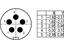 Circular Connector Miniature Cable Male Straight. 5 Pole Snap-in 4-6mm Cable Entry IP67 [99-9113-00-05]