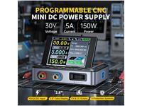 Programmable Mini Portable DC Power Supply. 30V, 5A, 150W Variable DC Power with 0.01V, 0.001A Precision, CC/CV Modes, and <20MV Ripple to Protect Sensitive Electronics. Does Not Include PD65 Adapter [FNIRSI DPS150 PROG DC PSU 30V/5A]