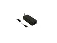 Meanwell Desktop Power Supply 12V 5A , 2.1x5.4mm DC PLUG , 60W , I/P Voltage Range:90→264Vac , 125x50x31.5mm , (Excludes Power Cable:CONKTL LD 1,8M BLK) [GST60A12-P1J]