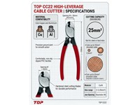 Cable Cutter up to 25mm2 [TOP CC22]