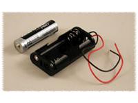 BATTERY HOLDER FOR 2 X AA BATTERIES WIRE LEADS DOUBLE SIDED TAPE (BATTERY NOT INCLUDED) [BH2AAW]