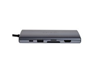 WINX CONNECT Max 11-in-1 Type-C HUB, 1xHDMI:4K@30Hz (3840x2160), 1xVGA:1080@60Hz, 1xType-C 100W Power Delivery (20V/5A), 3xUSB3.0(Up to 5Gbps), 1xUSB2.0(Up to 480Mbps), 1xRJ45 Gigabit Ethernet, 1x3.5mm AUX Stereo, 1xSD & Micro Card Reader [WINX-HB112]