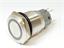 Vandal Resistant Push Button Switch 19mm Momentary Flat Button. White Ring LED 12V-1n/o – 1n/c 5A-250VAC -IP65- Stainless. Steel (Anti Vandal) [AVP19F-M3SCW12]