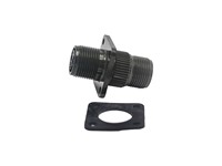 Circular Connector MIL-DTL-5015 Style Screw Lock Square. Flange Panel Receptacle with Rear Thread 2 Pole #16 Contacts. Female Solder. 13A 500VAC/700VDC (MS3100A10SL-4S)(97-3100A-10SL-4S) [XY3100A-10SL-4S]