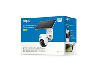 TP-LINK Tapo Solar-Powered PAN/Tilt Security Camera Kit - Camera 2K 3MP 1/2.8” CMOS, 4mm Lens, 2xbuilt-In Spotlights , Built-In Mic & SPKR, WiFi, Colour Night Vision, WDR, 3DNR, Micro SD Card Slot Max 512GB, AI Detection, IP65 [TP-LINK TAPO C610 KIT]