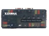 EDIMAX 350MHz High Bandwidth 4 Port USB KVM Switch, Cables Included, VGA (2048x1536 Max) [EDX EK-UAK4]