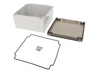 Polycarb Enclosure 160 x 160 x 90mm Smoked Lid Grey Body IP66 [1554S2GYSL]