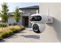 EZVIZ Smart Home WiFi Camera PAN & Tilt Triple-LENS 3K 5MP, 1/3”CMOS, 3D DNR/WDR, Night Vision:30m, H2.64/H2.65, AI-Powered Human/Vehicle Shape Detection, WIFI6 2.4GHZ/5GHZ, UP TO 12xMixed Zoom, 1xRJ45 10/100Mbs, PSU:12V1.5A [EZVIZ CS-H90F-R105-8GT5W]