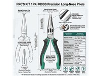 1PK-709DS :: 165mm Long Nose Plier • Dual Colour Handle • 225g [PRK 1PK-709DS]