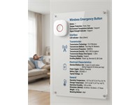 Hikvision Wireless Emergency Panic Button 868MHz, Battery Type: 1 x CR2450, Tri-X Wireless, Two-Way RF Wireless, Range:1.2km (Free Space), 63.8×63.8x17.9mm, 45.5g [HKV DS-PDEB1-EG2-WE]