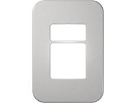 Two Module Cover Plate (1 Single, 1 Double) (Silver) [V6106SV]