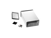 Extruded Aluminium Enclosure 160x104x54.6mm Clear Anodized Flanged IP54 EMI/RFI Diecast Aluminium Panels [1457N1602E]
