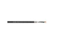 5 CORE 0,34mm Sq. Braided Screen Sensor Cable Black PUR J Jacket For M8/M12 CONN. [CAB05-0,34 PUR-SCR BK]