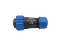 Circular Connector Plastic IP68 Screw Lock Cable End Plug 5 Poles Male 30A 500VAC [XY-CC210-5AP-I-1N]