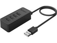 4 PORT USB2.0 HUB BLACK [ORICO W5P-U2-100-BK-BP]