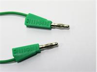 Test Lead - Green - 500mm - PVC 1mm sq. -  4mm Stackbl 'Lantern' Banana Plugs  19A-30VAC/60VDC [XY-ML50/1E-GRN]