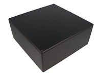 Enclosure Diecast Aluminium Black 250 x 250 x 97mm Liquid Resistant (Eva Gasket IP66. IP67 Upgraded Gasket also availble) [1550WNBK]