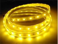 Flexible LED Strip • SMD3528 60 LEDs / meter • Yellow • 4.8W • 12VDC • Waterproof IP68 SIL Case • 8mm [LED 60Y 12V IP68]