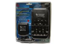 Superfast 4 Channel Ni-Cd/Ni-MH 1 Hour Battery Charger for AA / AAA / 9V Batteries • Input : 230 VAC ~ 50 Hz / 12~13.8VDC [MW3278]