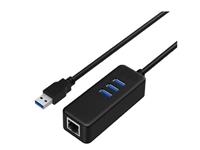 USB 3.0 ETHERNET 3 PORT HUB 10/100M LAN ADAPTOR  CABLE ( USB - RJ45 ) 3 USB 3.0 PORTS AND 1 RJ45 GIGABIT ETHERNET PORT TO YOUR ULTRABOOKS, NOTEBOOKS AND TABLETS, PERFECT IDEAL FOR TRAVEL AND USE AS EXTERNAL EXTENSION SOLUTIONPOWERED VIA COMPUTER USB PORT. [USB 3.0 ETHERNET LAN ADPT #TT]