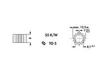 Heatsink TO5 55K/W Clip on D12,7 H8 [SKK58]