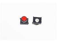 Push Button Actuator Switch Illuminated Latching • Red Raised Lens • Black 30mm Bezel [P302LR]