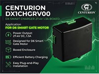 Centurion DX Smart Charger 27.4V 1.3A Boxed for D6 Smart Gate Motor [CEN DX1CHGRV00]