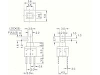 30VDC 1A 6Pin Push Button Switch • Latching • PCB [PBL809C-H]