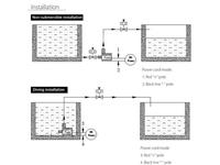 Solar Heat Water Pump Black. Inlet/Outlet: 1/2" Male Thread-12VDC/24V DC-1000mA Max.22W. Flow Rate: 800 L/H [BDD 12V SOLAR HEAT WATER PUMP BK]