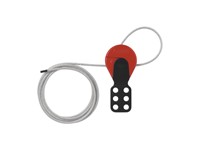 ABUS Safelex™ Universal Cable Lockout 2m, Holds Up to 6 Padlocks, Shackle Diameter:9mm, Cable Diameter:4.1mm, Width:61mm, Red, 175g [ABUS UNIV CABLE LOCKOUT C506]